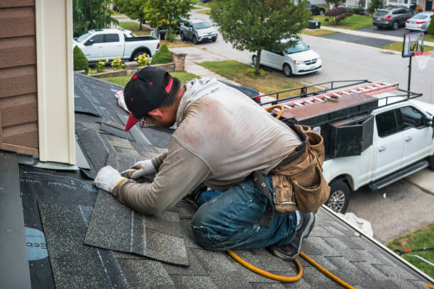 Professional Storm Damage Roof Repair technician working in Damon, TX
